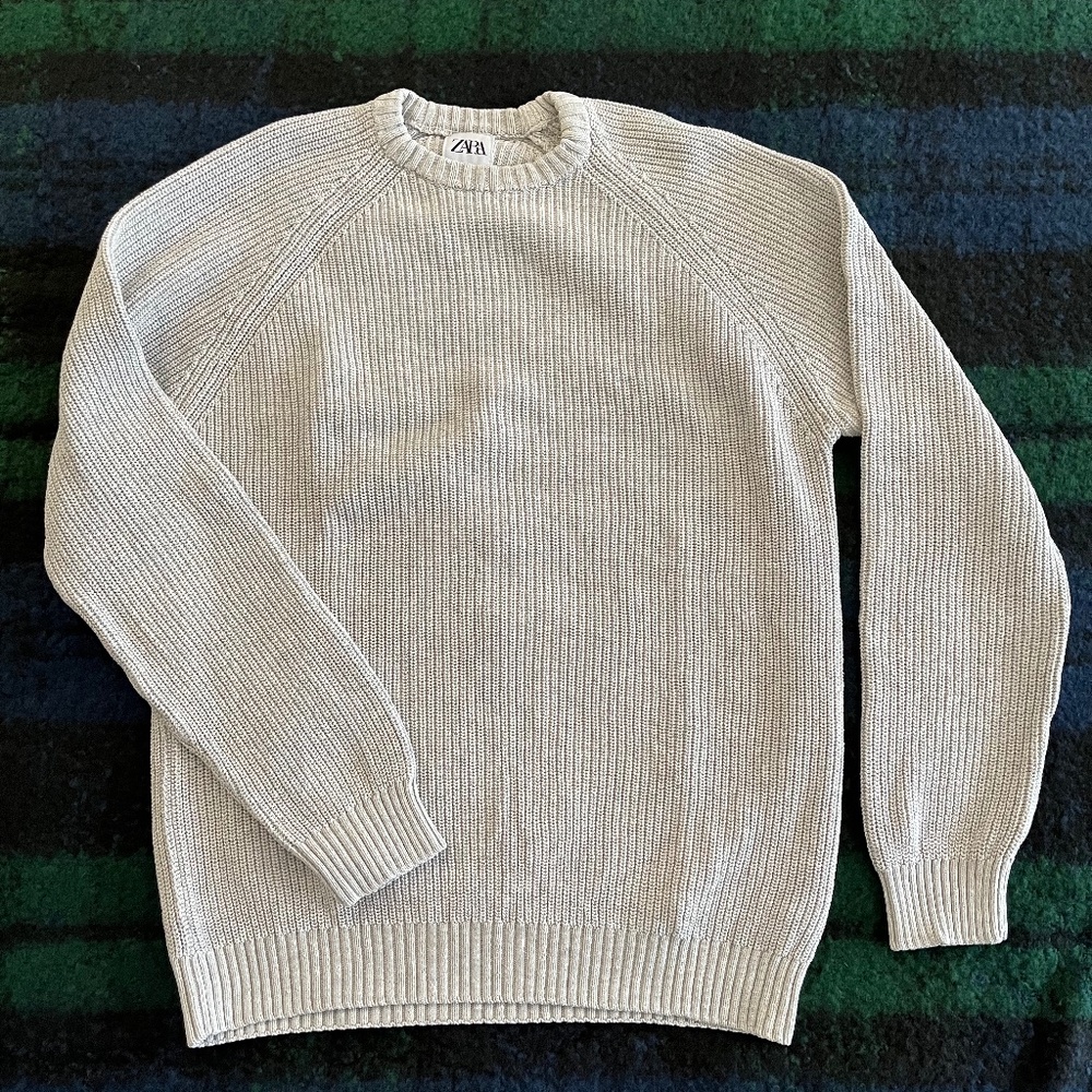 Zara Fine Cotton Crewneck Sweater
